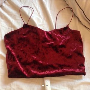 GARAGE VELVET CROP TOP